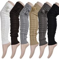 Women's Japanese Style Solid Color Polyacrylonitrile Fiber Jacquard Over The Knee Socks A Pair main image 1