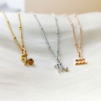 Simple Style Constellation Stainless Steel Plating Gold Plated Pendant Necklace main image 3