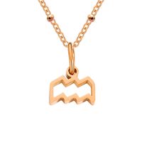 Simple Style Constellation Stainless Steel Plating Gold Plated Pendant Necklace sku image 13
