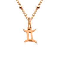Simple Style Constellation Stainless Steel Plating Gold Plated Pendant Necklace sku image 17