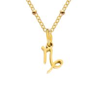 Simple Style Constellation Stainless Steel Plating Gold Plated Pendant Necklace sku image 36