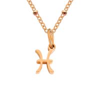 Simple Style Constellation Stainless Steel Plating Gold Plated Pendant Necklace sku image 14