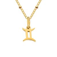 Simple Style Constellation Stainless Steel Plating Gold Plated Pendant Necklace sku image 29