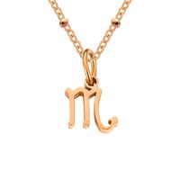 Simple Style Constellation Stainless Steel Plating Gold Plated Pendant Necklace sku image 22
