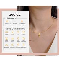Simple Style Constellation Stainless Steel Plating Gold Plated Pendant Necklace main image 1