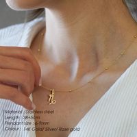 Einfacher Stil Konstellation Rostfreier Stahl Überzug Vergoldet Halskette Mit Anhänger main image 6