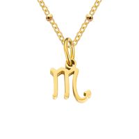 Simple Style Constellation Stainless Steel Plating Gold Plated Pendant Necklace sku image 34