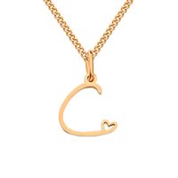 Stainless Steel Simple Style Plating Letter Solid Color Pendant Necklace sku image 29