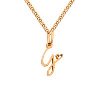Stainless Steel Simple Style Plating Letter Solid Color Pendant Necklace sku image 33