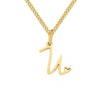 Stainless Steel Simple Style Plating Letter Solid Color Pendant Necklace sku image 59