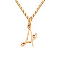 Stainless Steel Simple Style Plating Letter Solid Color Pendant Necklace sku image 27