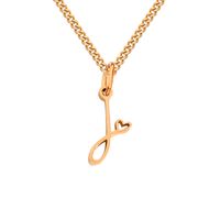 Stainless Steel Simple Style Plating Letter Solid Color Pendant Necklace sku image 36