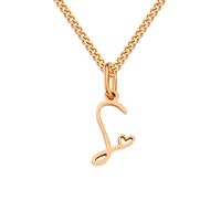 Stainless Steel Simple Style Plating Letter Solid Color Pendant Necklace sku image 43