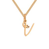 Stainless Steel Simple Style Plating Letter Solid Color Pendant Necklace sku image 45
