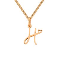 Stainless Steel Simple Style Plating Letter Solid Color Pendant Necklace sku image 34