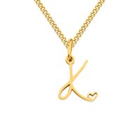 Stainless Steel Simple Style Plating Letter Solid Color Pendant Necklace sku image 52