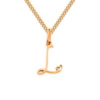 Stainless Steel Simple Style Plating Letter Solid Color Pendant Necklace sku image 38