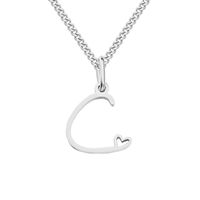 Stainless Steel Simple Style Plating Letter Solid Color Pendant Necklace sku image 1