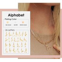 Stainless Steel Simple Style Plating Letter Solid Color Pendant Necklace main image 1