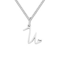 Stainless Steel Simple Style Plating Letter Solid Color Pendant Necklace sku image 19