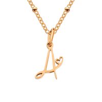 Simple Style Letter Stainless Steel Plating Gold Plated Pendant Necklace sku image 28