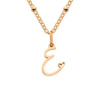 Simple Style Letter Stainless Steel Plating Gold Plated Pendant Necklace sku image 35