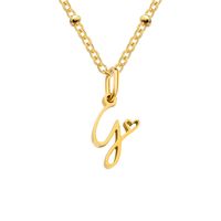 Simple Style Letter Stainless Steel Plating Gold Plated Pendant Necklace sku image 72