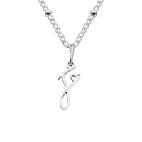 Simple Style Letter Stainless Steel Plating Gold Plated Pendant Necklace sku image 6