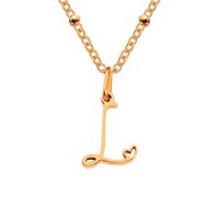 Simple Style Letter Stainless Steel Plating Gold Plated Pendant Necklace sku image 45