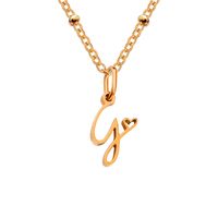 Simple Style Letter Stainless Steel Plating Gold Plated Pendant Necklace sku image 37