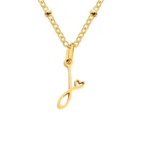 Simple Style Letter Stainless Steel Plating Gold Plated Pendant Necklace sku image 41