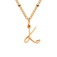 Simple Style Letter Stainless Steel Plating Gold Plated Pendant Necklace sku image 44