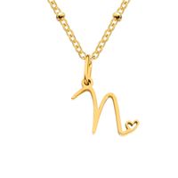 Simple Style Letter Stainless Steel Plating Gold Plated Pendant Necklace sku image 76