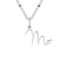 Simple Style Letter Stainless Steel Plating Gold Plated Pendant Necklace sku image 13