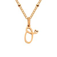 Simple Style Letter Stainless Steel Plating Gold Plated Pendant Necklace sku image 49