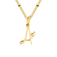 Simple Style Letter Stainless Steel Plating Gold Plated Pendant Necklace sku image 27