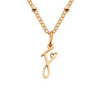 Simple Style Letter Stainless Steel Plating Gold Plated Pendant Necklace sku image 36