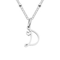 Simple Style Letter Stainless Steel Plating Gold Plated Pendant Necklace sku image 4