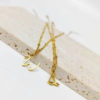 Einfacher Stil Brief Rostfreier Stahl Überzug Vergoldet Halskette Mit Anhänger main image 2