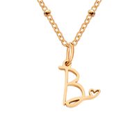 Simple Style Letter Stainless Steel Plating Gold Plated Pendant Necklace sku image 29