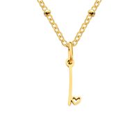 Simple Style Letter Stainless Steel Plating Gold Plated Pendant Necklace sku image 75