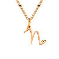 Simple Style Letter Stainless Steel Plating Gold Plated Pendant Necklace sku image 47