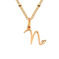 Simple Style Letter Stainless Steel Plating Gold Plated Pendant Necklace sku image 47