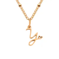 Style Simple Lettre Acier Inoxydable Placage Plaqué Or Pendentif sku image 67