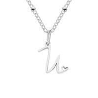 Simple Style Letter Stainless Steel Plating Gold Plated Pendant Necklace sku image 21