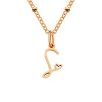 Simple Style Letter Stainless Steel Plating Gold Plated Pendant Necklace sku image 56