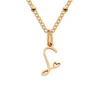 Simple Style Letter Stainless Steel Plating Gold Plated Pendant Necklace sku image 56