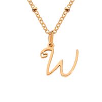 Simple Style Letter Stainless Steel Plating Gold Plated Pendant Necklace sku image 63