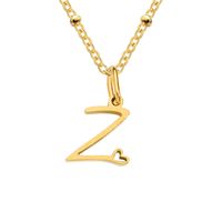 Simple Style Letter Stainless Steel Plating Gold Plated Pendant Necklace sku image 68