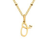 Simple Style Letter Stainless Steel Plating Gold Plated Pendant Necklace sku image 48